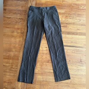 HAVANA Marzotto Men's Trousers Wool Plaid Pants Designer Size 38 Italy Luxury
